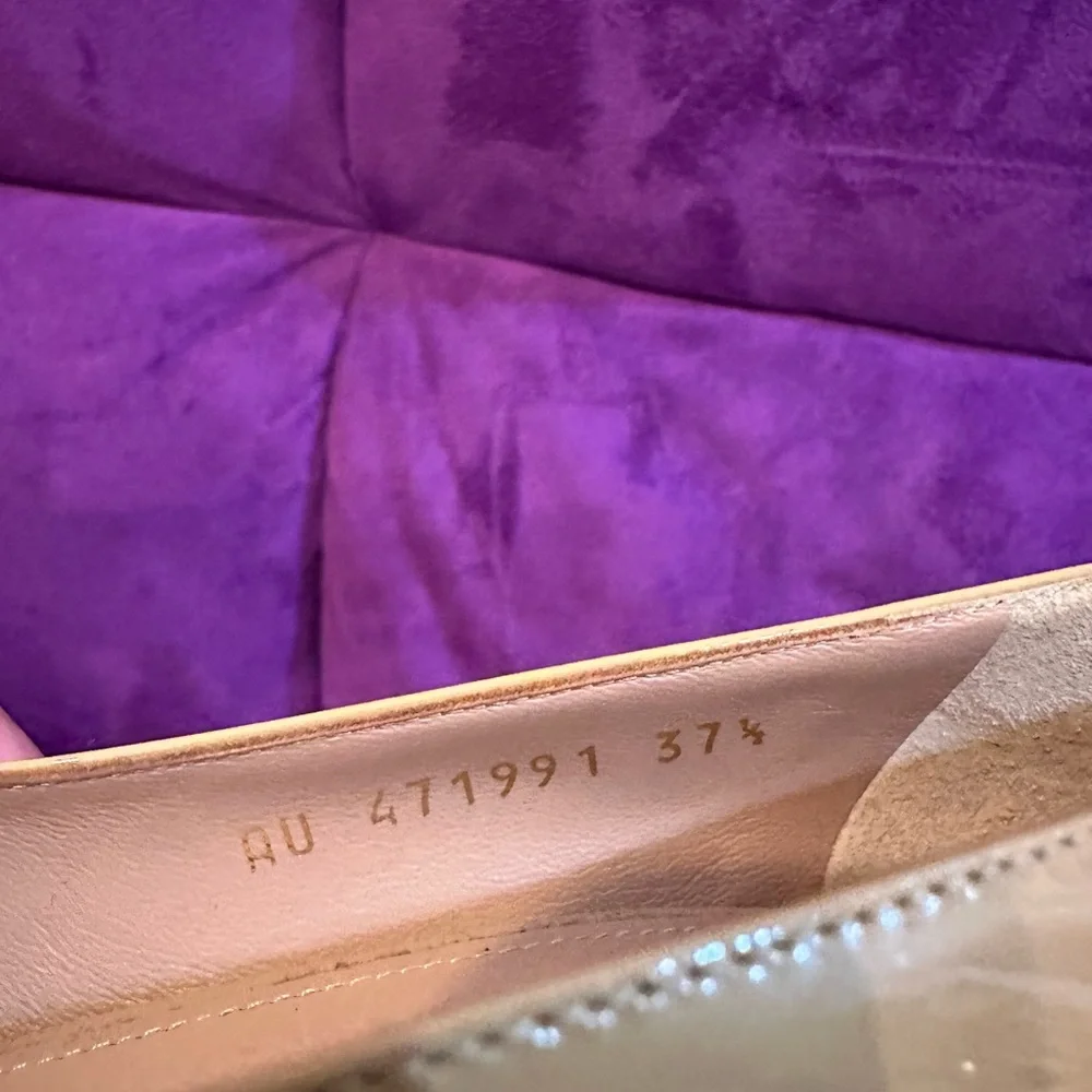 Saint Laurent Beige Patent Leather Heels. Size 37.5-7.5us - Picture 5 of 8